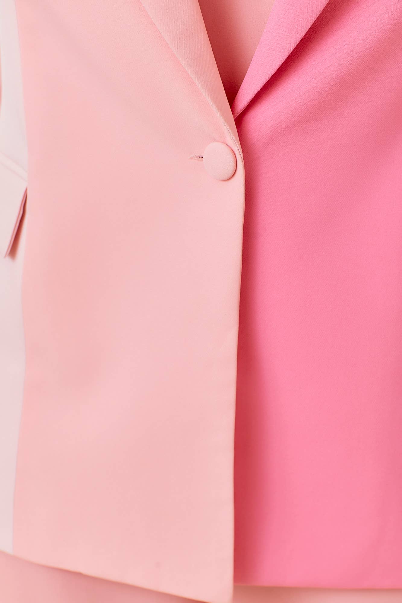 Pink Color Block Blazer