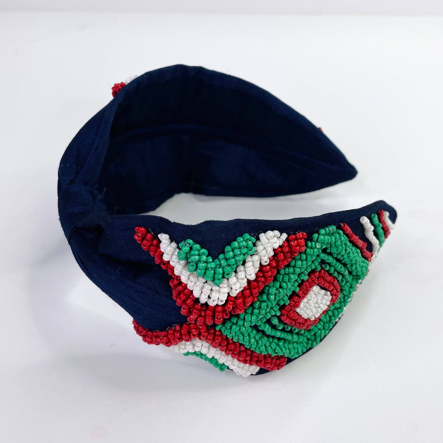 Natalie Navy Hand Beaded Seed Bead Luxury Headband