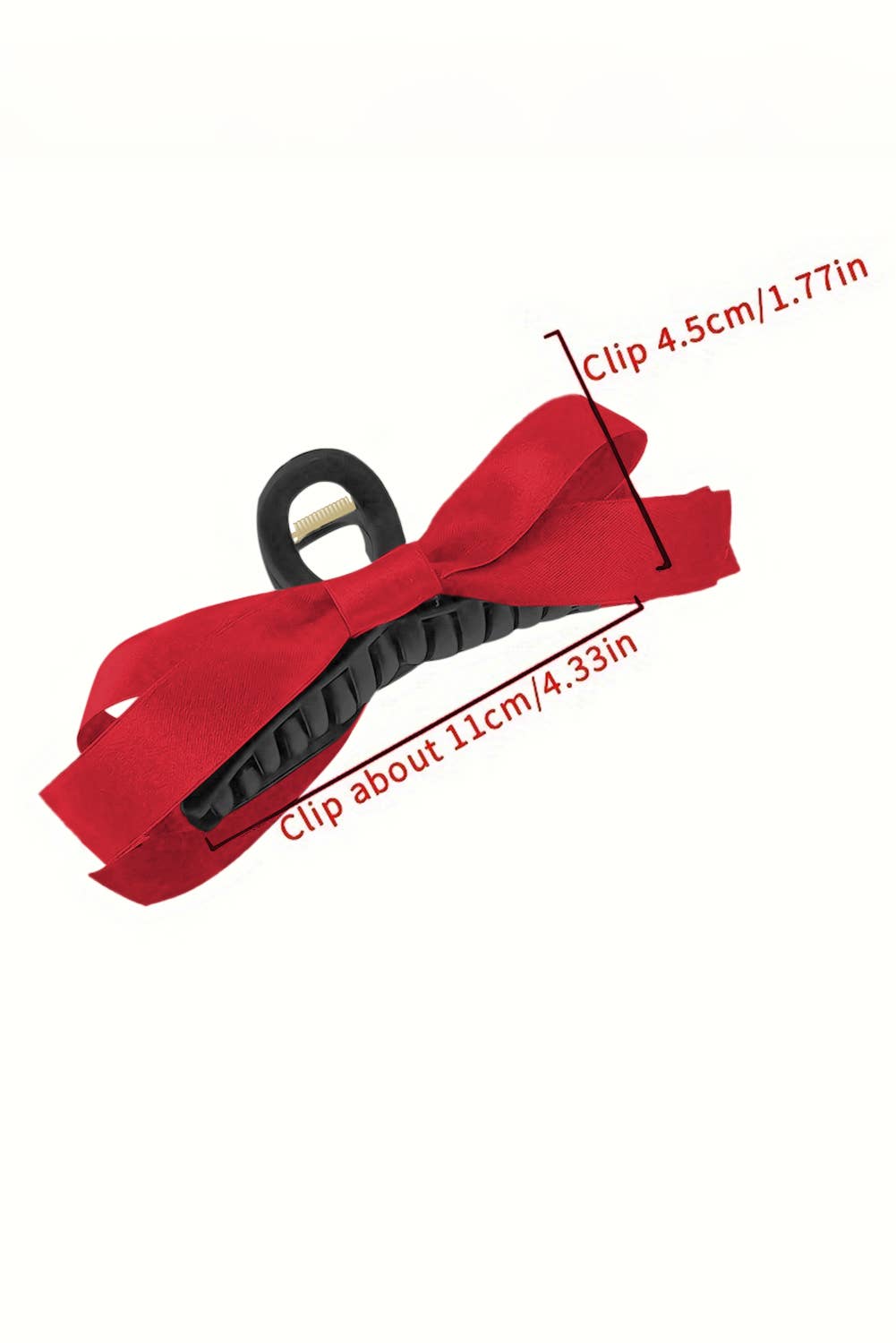 Large Bow Hair Claw Clip | Red