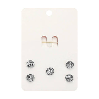 SET OF 6 - Pearl Heart Enamel Flower Pin Slouch Jewelry