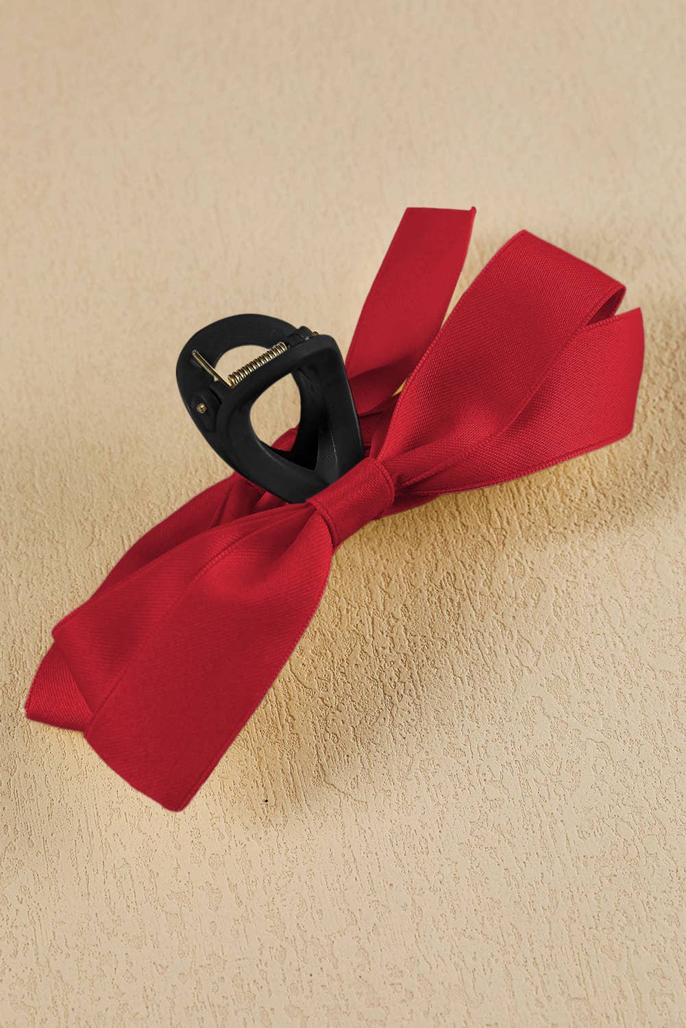 Large Bow Hair Claw Clip | Red