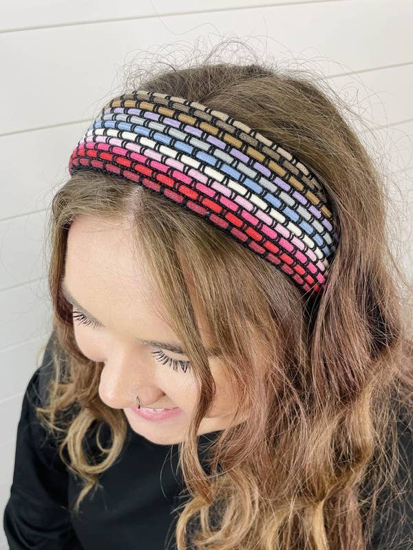 Colorful Woven Wide Headband
