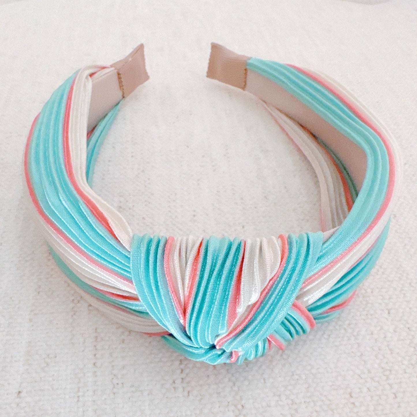 Color Pleats Headband: Mint