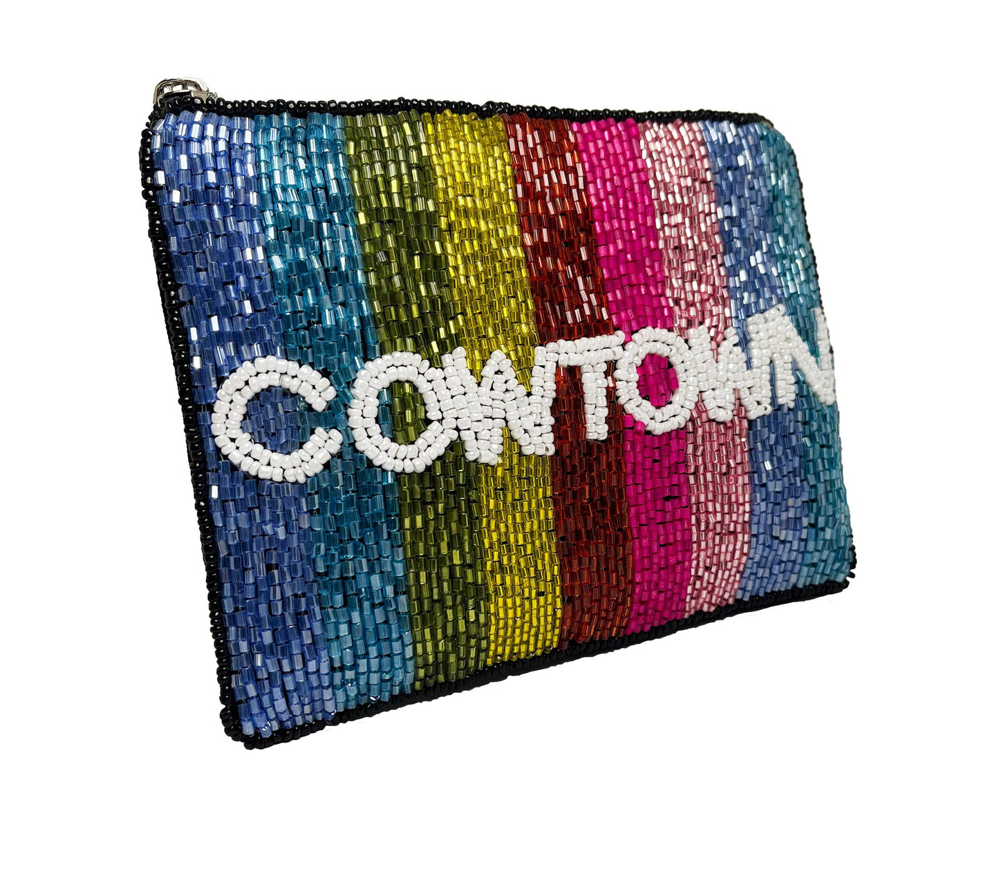 Cowtown Rainbow Beaded Coin Pouch