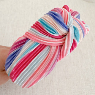 Color Pleats Headband: Pink