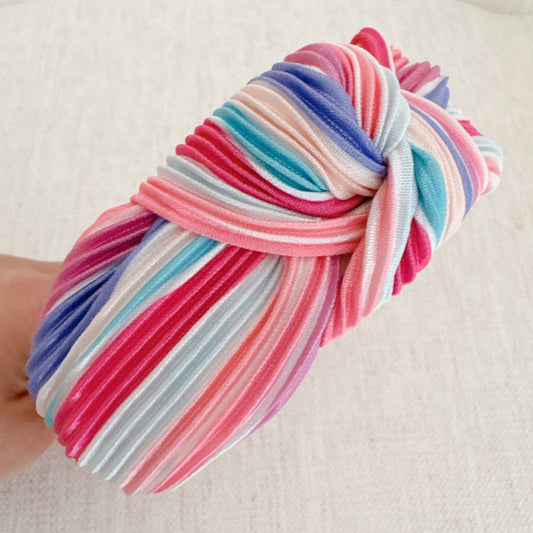 Color Pleats Headband: Pink