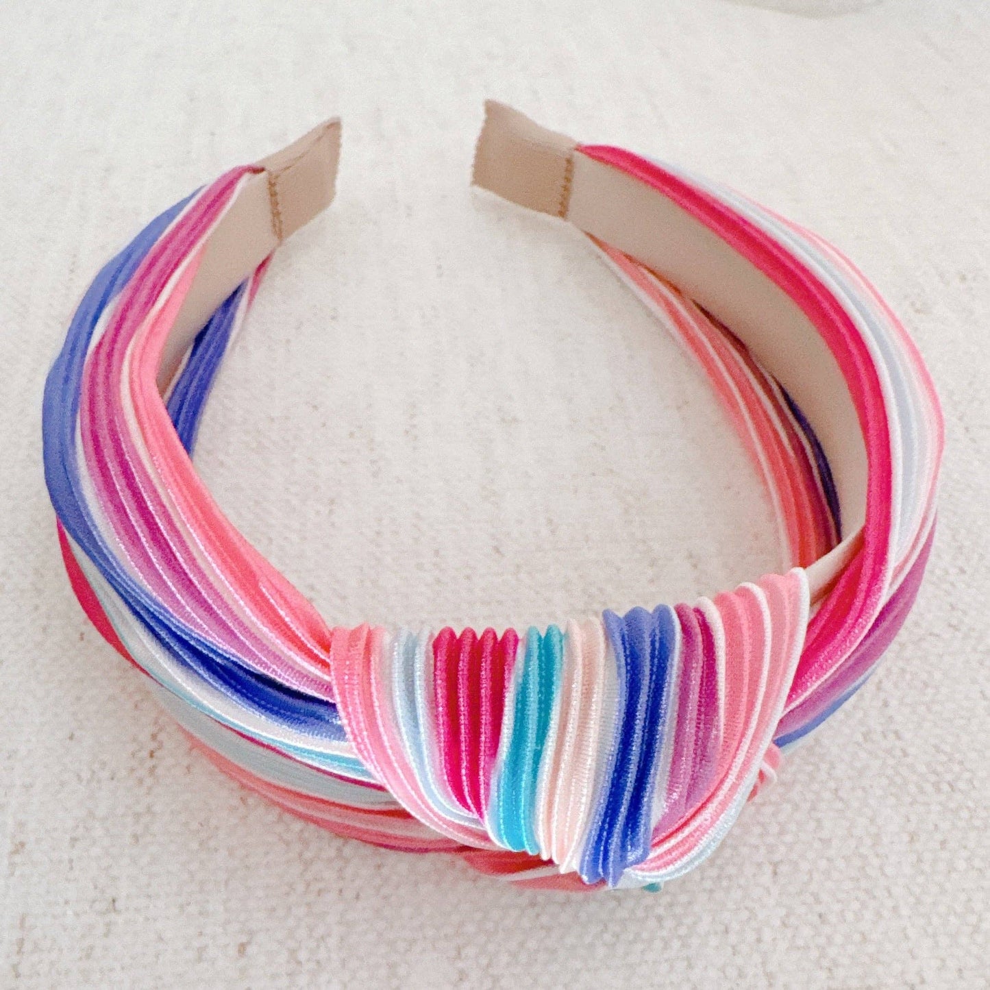 Color Pleats Headband: Pink