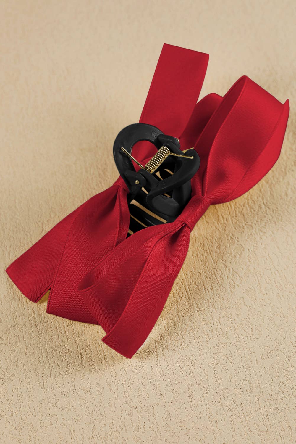 Large Bow Hair Claw Clip | Red
