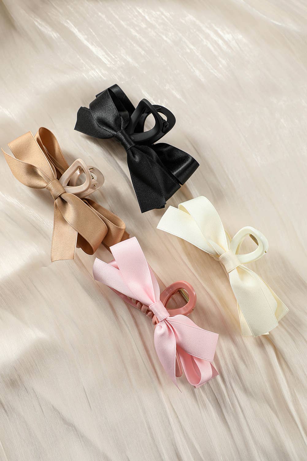 Large Bow Hair Claw Clip - Pink