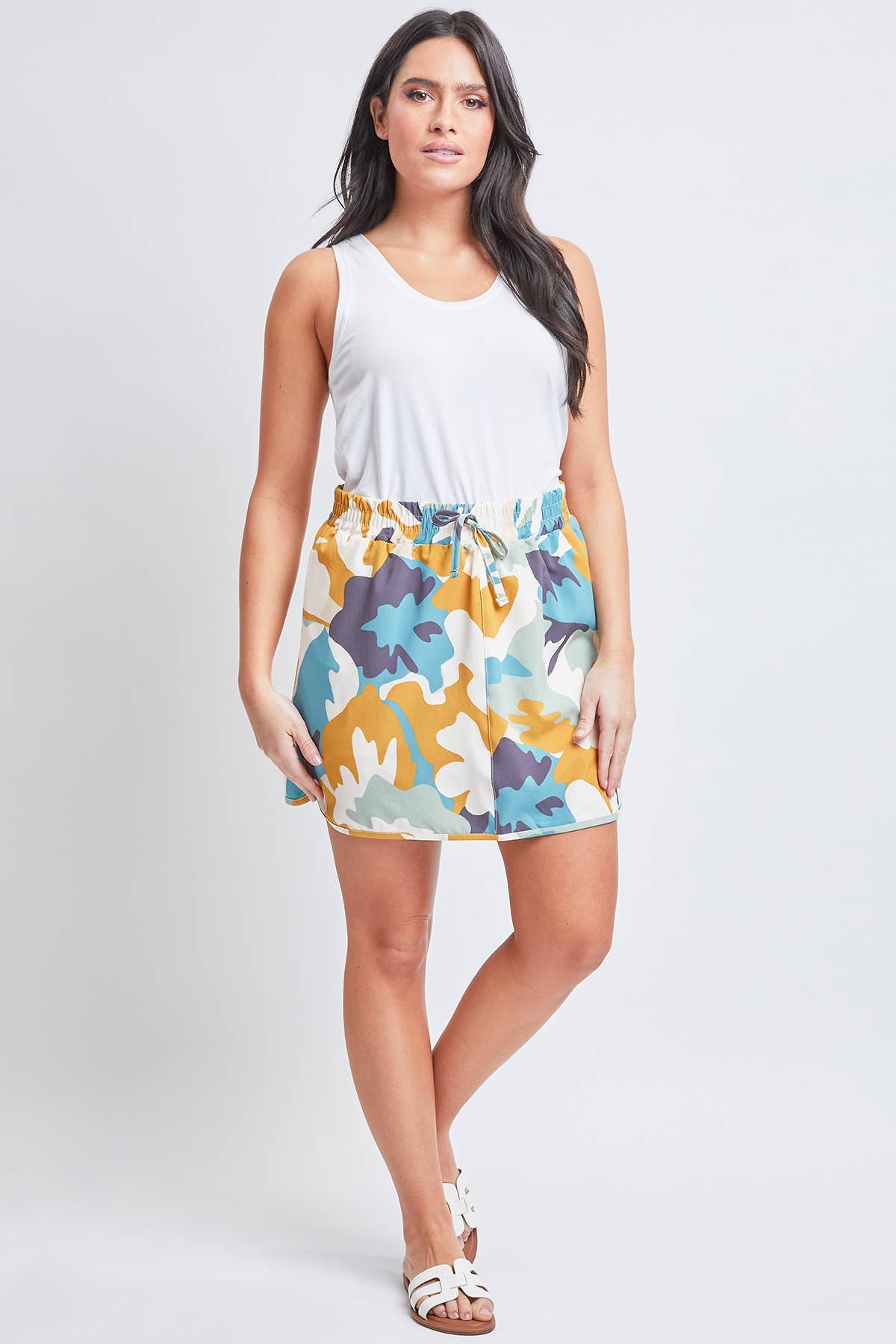Modern Camo Dolphin Skort with Knit Under Short