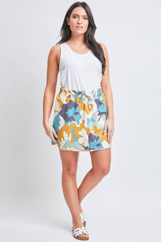 Modern Camo Dolphin Skort with Knit Under Short