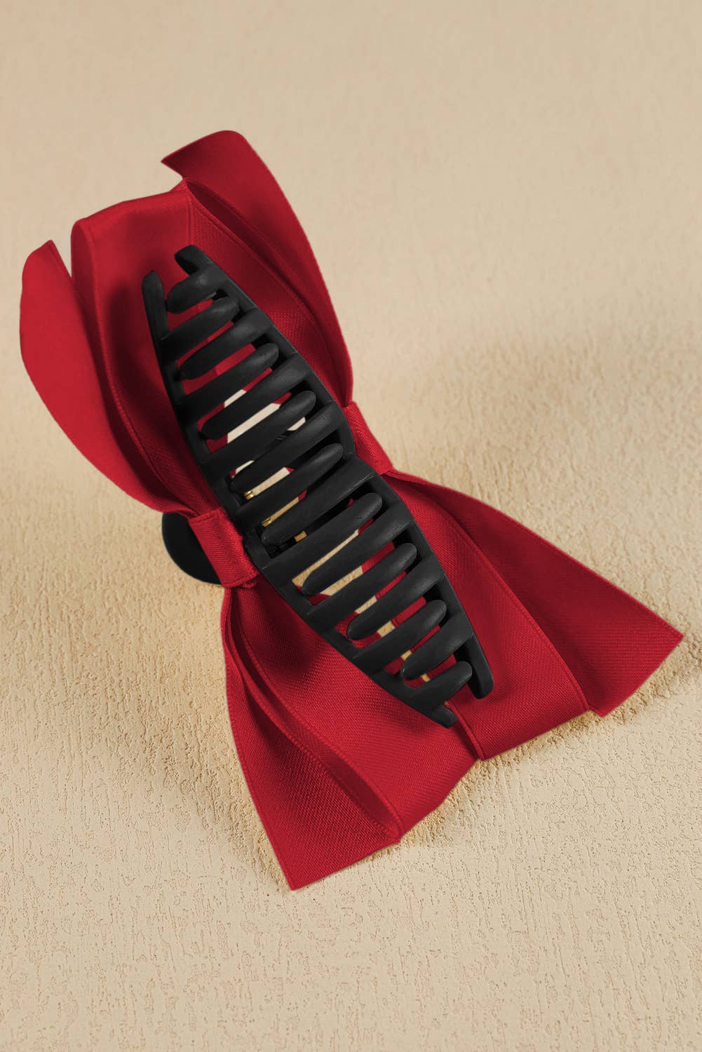Large Bow Hair Claw Clip | Red