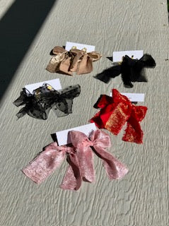 Hand Tied Ribbon Bow Earrings 