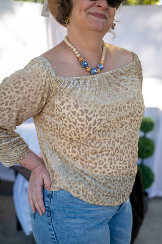 Hazel Chinoiserie & Painted Wood Necklace in Ivory