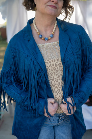 Dutton Navy Fringe Jacket
