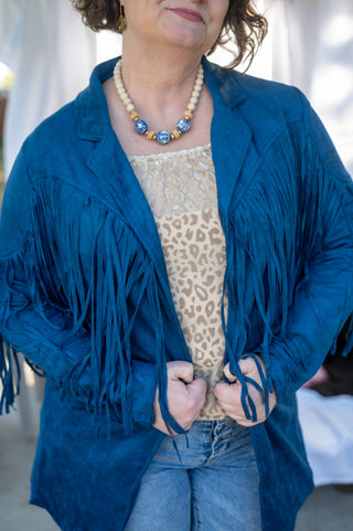 Dutton Navy Fringe Jacket