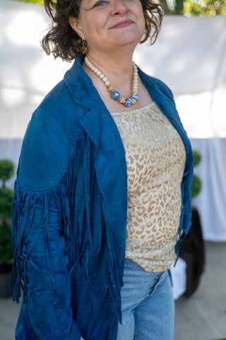 Dutton Navy Fringe Jacket