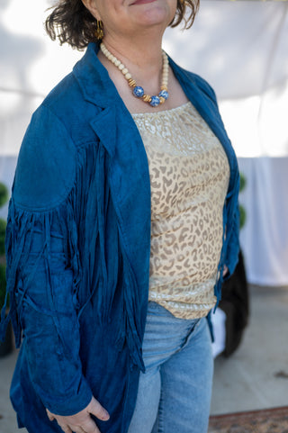 Dutton Navy Fringe Jacket
