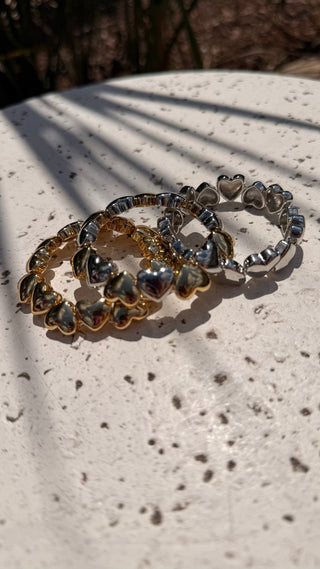 Metallic Heart Bracelet