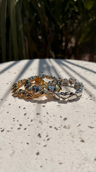 Metallic Heart Bracelet