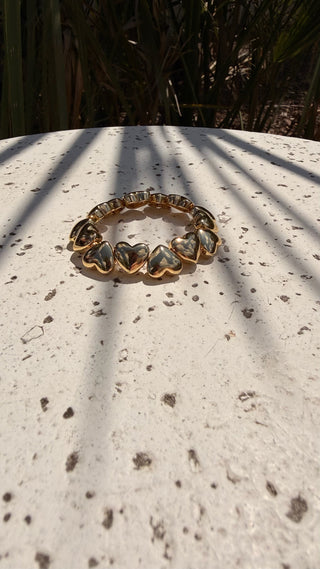 Metallic Heart Bracelet