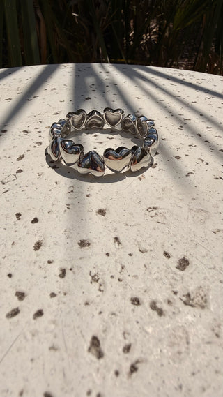Metallic Heart Bracelet
