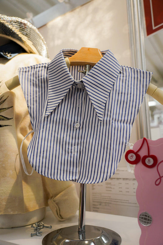 Corporate Add-On Collar/ Blue & White Striped