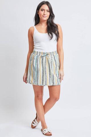 Broken Lines Skort with Knit Under Short