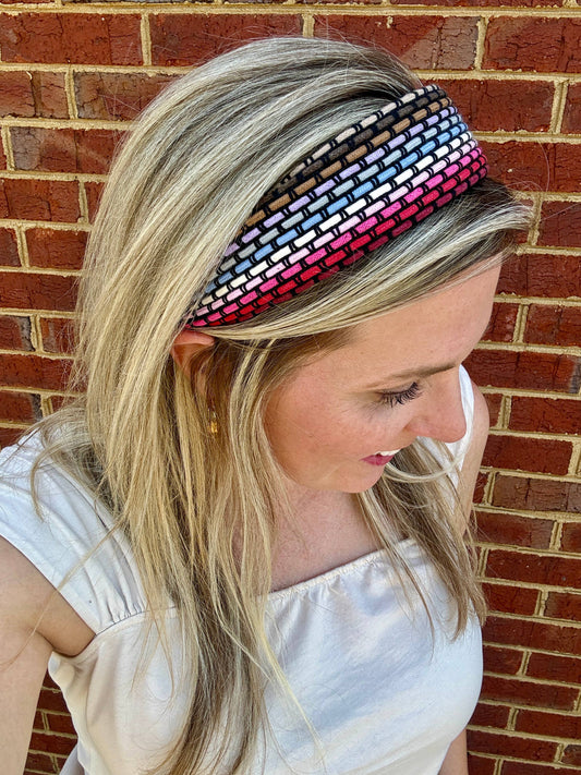 Colorful Woven Wide Headband