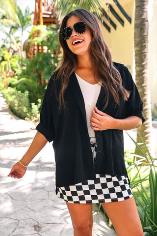 Checkerboard Checkered Skort