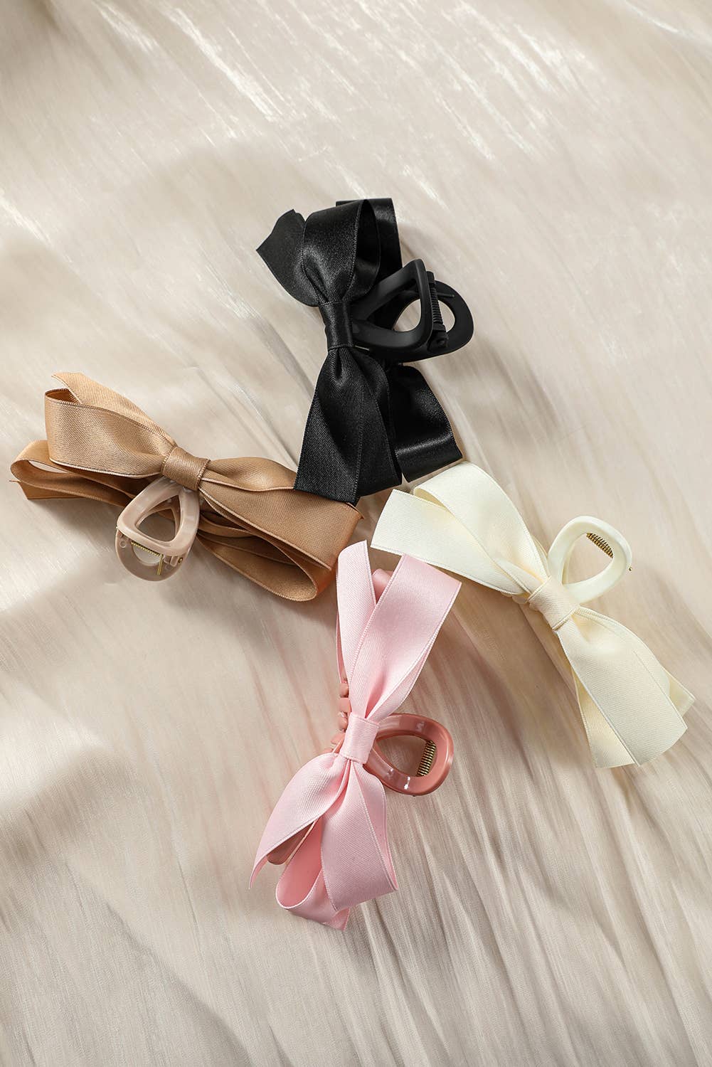 Large Bow Hair Claw Clip - Pink