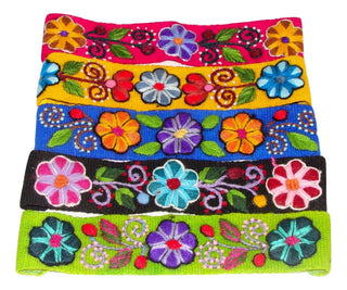 Headband Hand Embroidered Huancavelica Floral Patterned