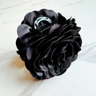 Full Bloom Double Sided Hair Claw: Black