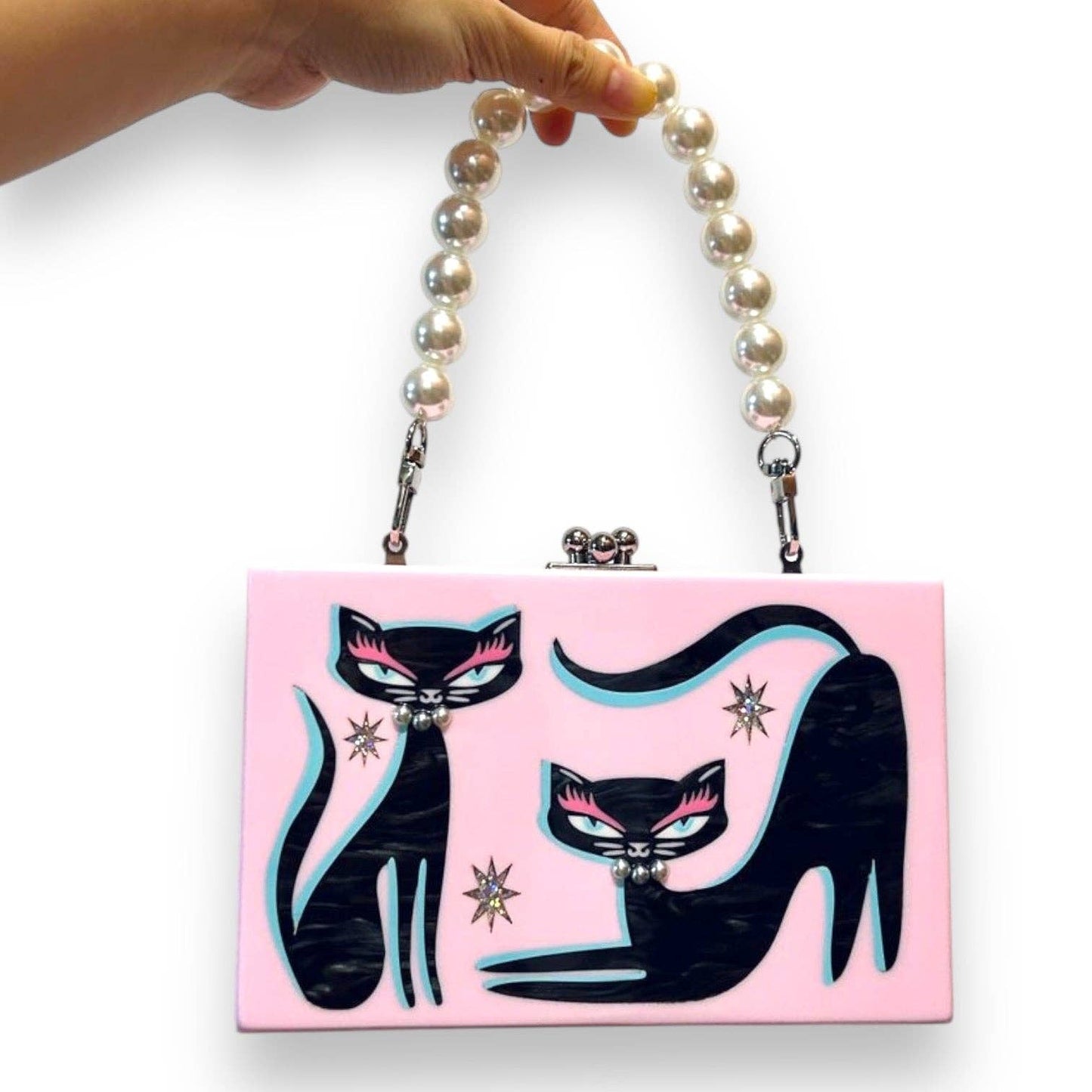 Kitty Chic Acrylic Handbag by Miss Fluff x Lipstick & Chrome