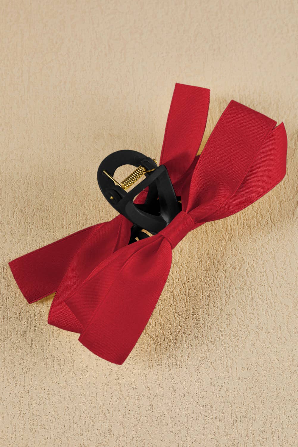 Large Bow Hair Claw Clip | Red