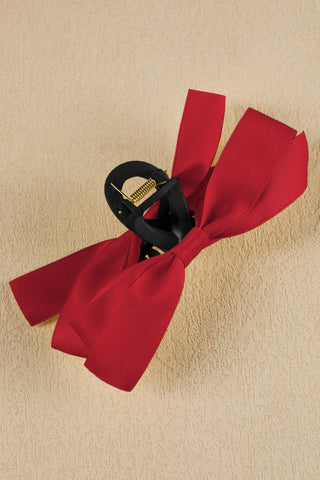 Large Bow Hair Claw Clip | Red