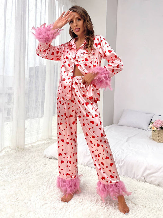 Heart Printed Pajamas